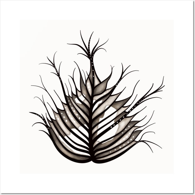 Hairy Leaf Abstract Botanical Art Wall Art by Boriana Giormova